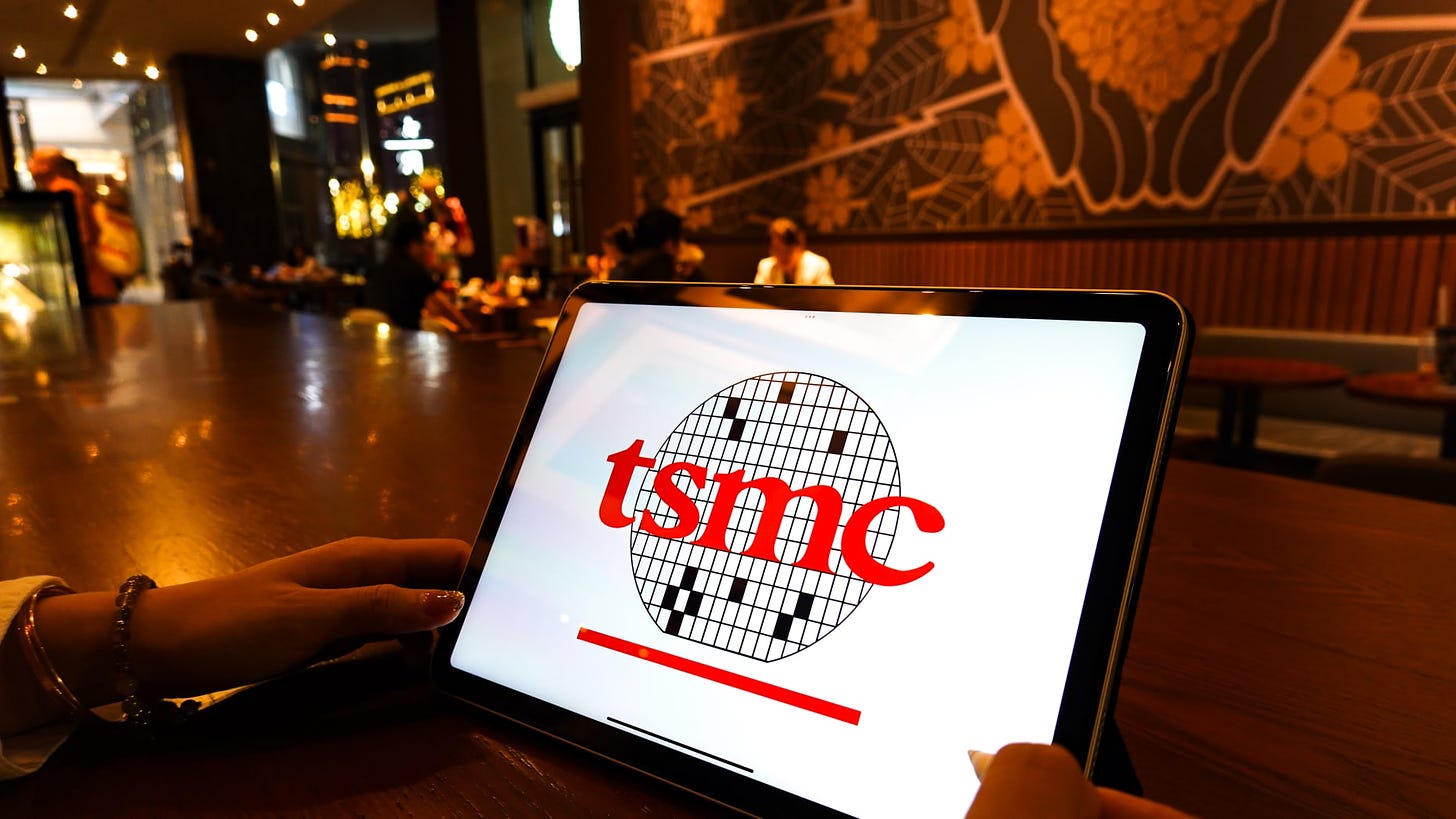 CHINA - 2024/09/21: In this photo illustration, a TSMC logo is displayed on the screen of a smartphone. (Photo Illustration by Sheldon Cooper/SOPA Images/LightRocket via Getty Images)