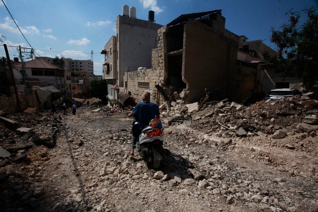 Streets torn up by Israeli bulldozers in the eastern neighborhood of the city of Jenin, September 1, 2024. (Photo: Mohammed Nasser/APA Images)