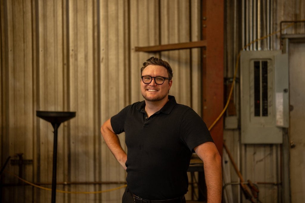 Tenikle CEO Hans Dose at a potential site for his new manufacturing facility in California.