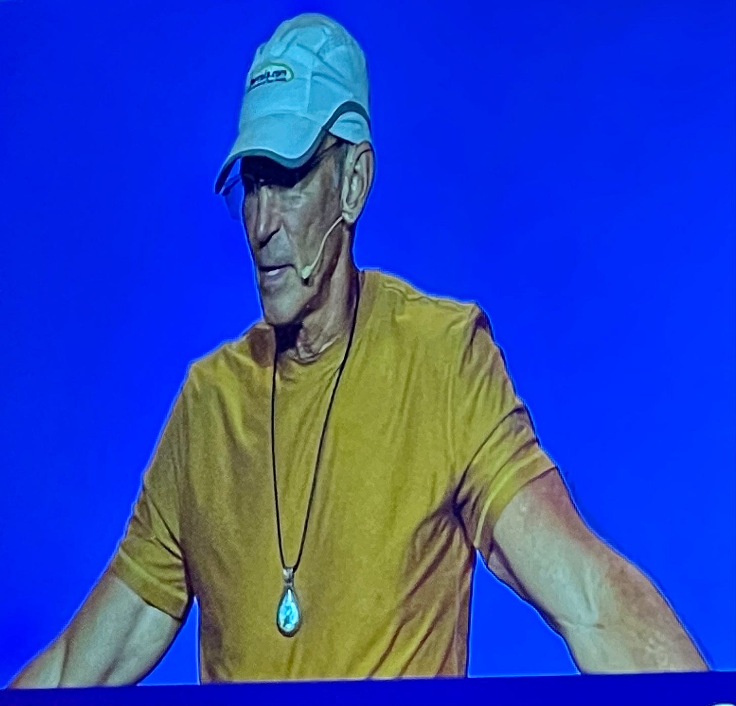 Dr. Joseph Mercola on stage at the Biohacking Conference