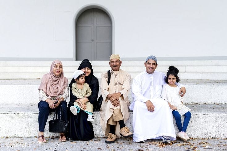 Muslim family sitting together outdoors | premium image by rawpixel.com | Muslim  family, Father and girl, Muslim