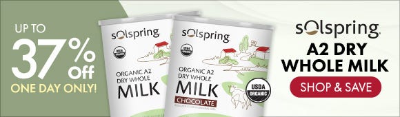 Get up to 37% Off on Solspring® Organic A2 Dry Whole Milk