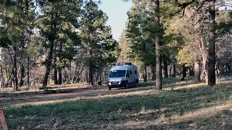 Photo of camping along Forest Road 310 in Kaibab National Forest