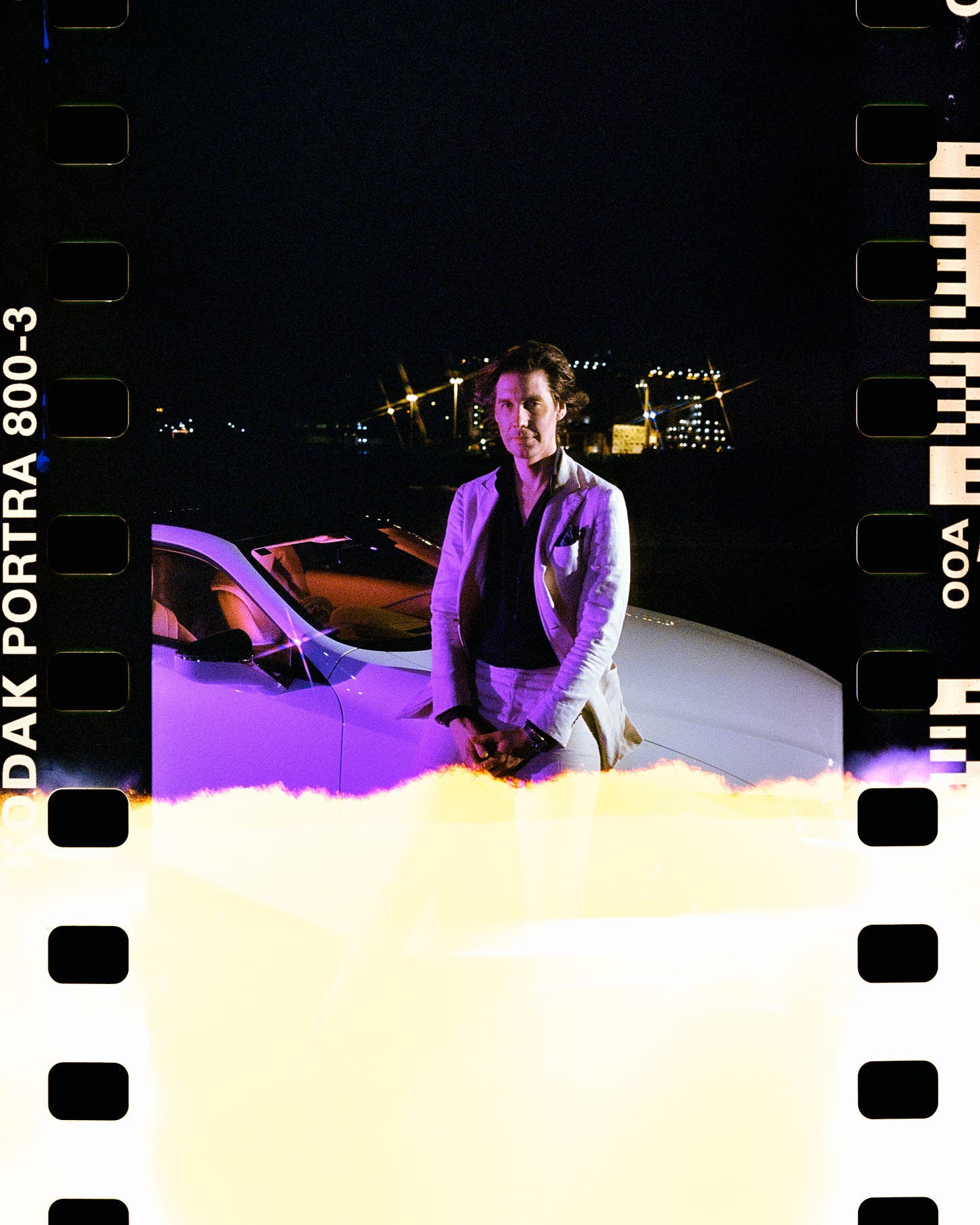 A raw scan of the film with borders to show part of the process