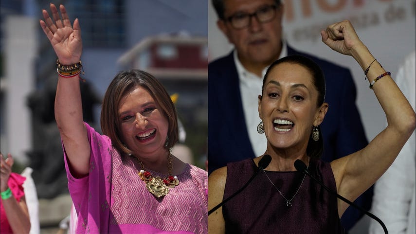 Las candidatas presidenciales por México Xóchitl Gálvez y Claudia Sheinbaum.