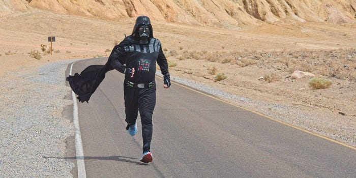 Death Valley Darth Vader: Costumed Man Runs a Mile in Dangerous Heat Death Valley Darth Vader: Costumed Man Runs a Mile in Dangerous Heat