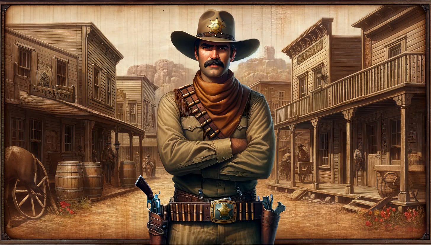 Wild West Sheriff HD Wallpaper – Cowboy Pride & Justice Theme by patrika