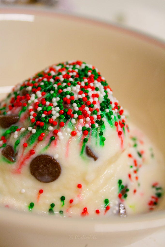 Here's why you don't put sprinkles in while the ice cream is churning... 