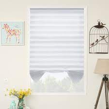 Amazon.com: 3 Pack Temporary Blinds Pleated Window Shades Cordless Blinds  Light Filtering Fabric Shade Easy to Cut and Install,36"x72"-3 Pack, White  : Home & Kitchen