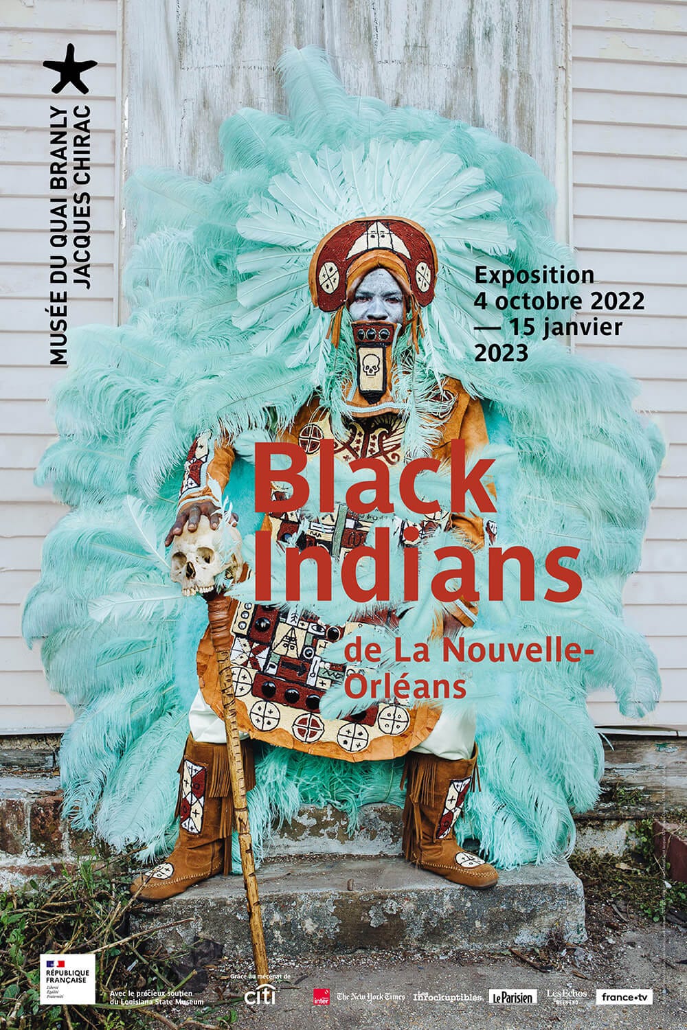 Affiche de l'exposition Black Indians de La Nouvelle-Orléans