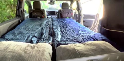 Advanced Chrysler Pacifica Camper for 4 people 41 car camping - Nimblecamper.com Advanced Chrysler Pacifica Camper for 4 people