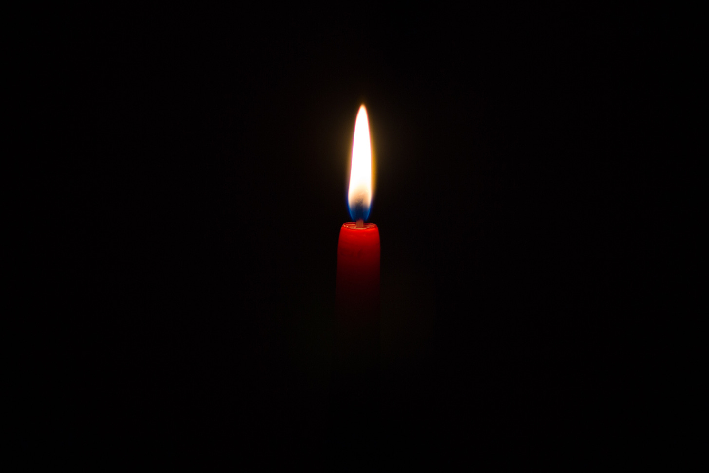 a single candle flame