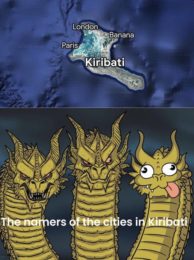 Coming up with city names : r/memes