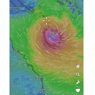 Cyclone Jasper approaching the Queensland Coast in 2023