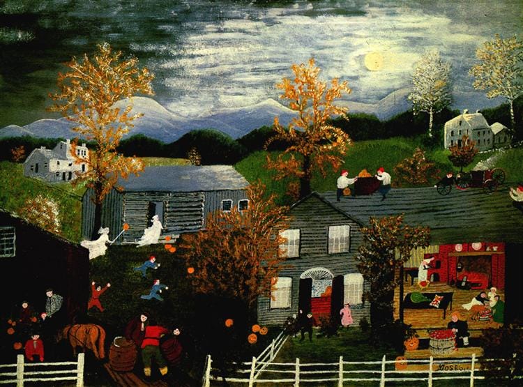 Halloween, 1955 - Grandma Moses