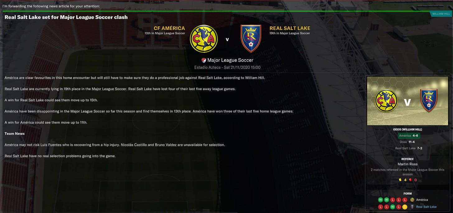 Football Manager 2021 Match Preview