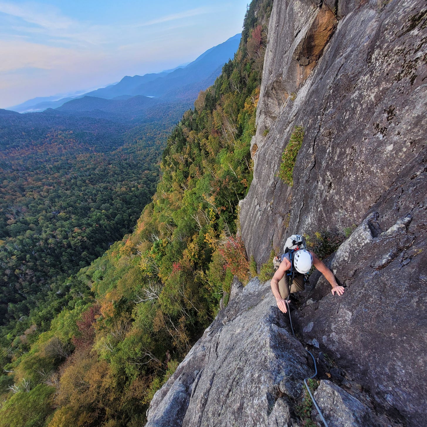 rock climbing in the Adirondacks