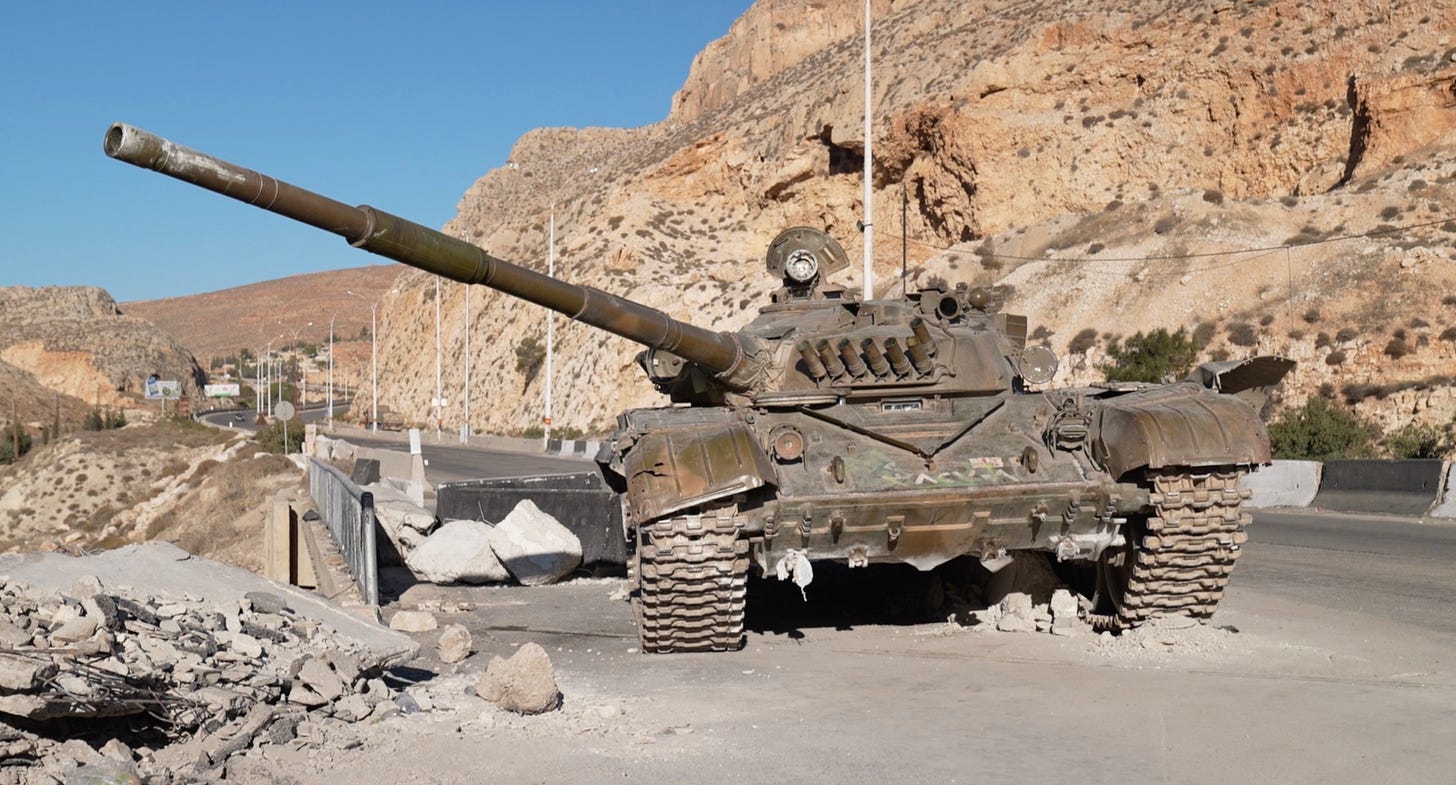 Abandoned Russian tank