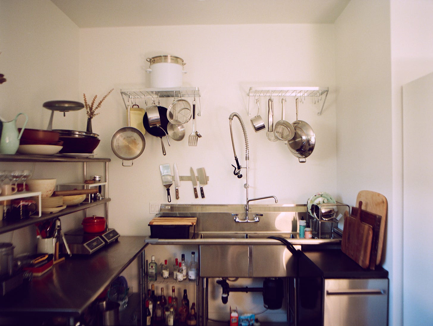 The kitchen inside Emile Haynie's studio