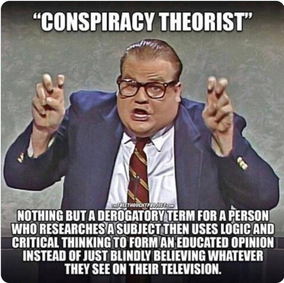 Conspiracy Theorist Chris Farley SNL Character Meme