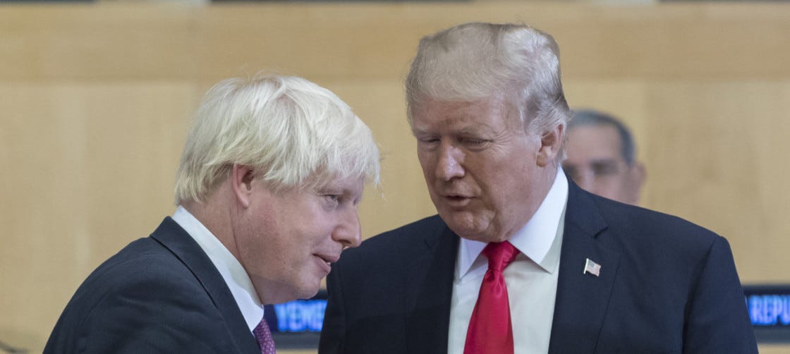 donald trump jumps into uk politics pushing boris johnson plus cuba travel restriction 2019 image