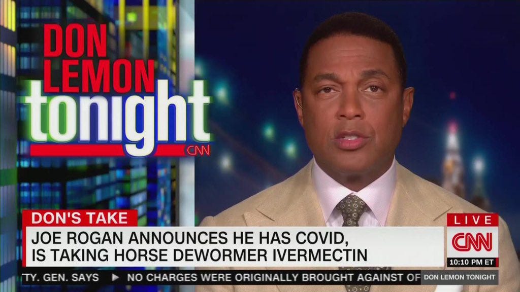 Twitter 上的Daily Mail Online："Don Lemon denies that CNN called Joe Rogan's  prescribed Covid treatment 'horse dewormer'. https://t.co/2uYnL5K1xm" /  Twitter