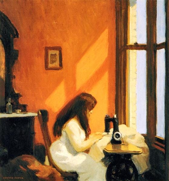 Girl at a Sewing Machine, 1921 - Edward Hopper