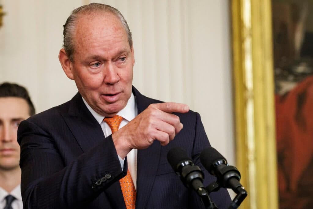 Houston Astros owner Jim Crane speaks during an event with President Joe Biden welcoming the 2022 World Series Champions to the East Room of the White House on August 7, 2023 in Washington, DC. (Photo by Samuel Corum/Sipa USA)(Sipa via AP Images)