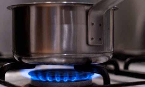 A gas cooktop