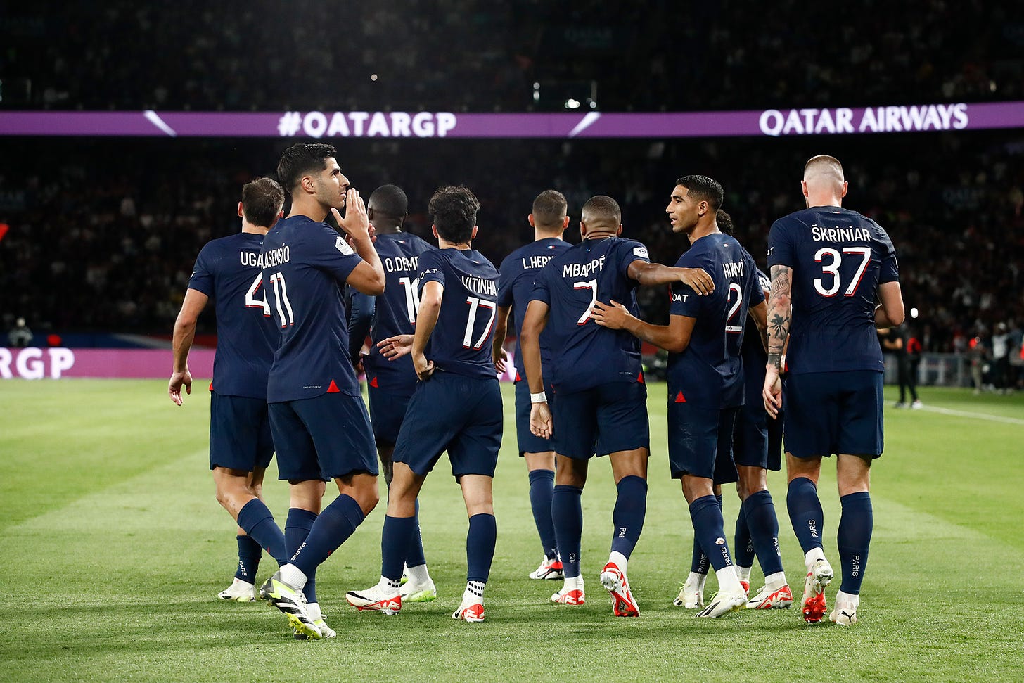 Paris Saint-Germain goal celebration