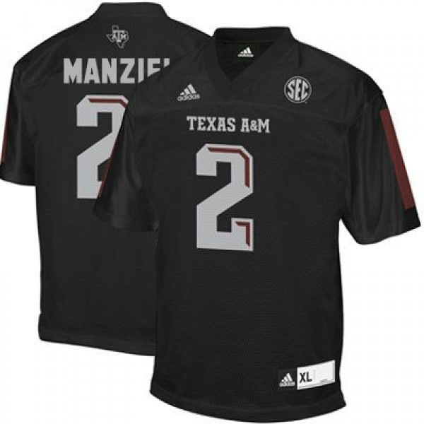 Johnny Manziel Texas A&M Aggies #2 Football Jersey - Black