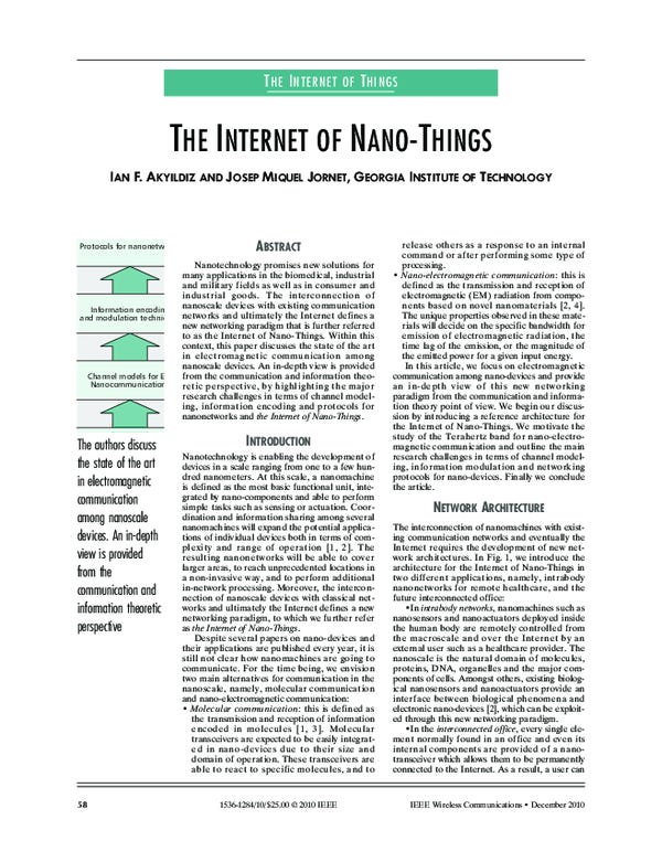 The Internet of nano-things