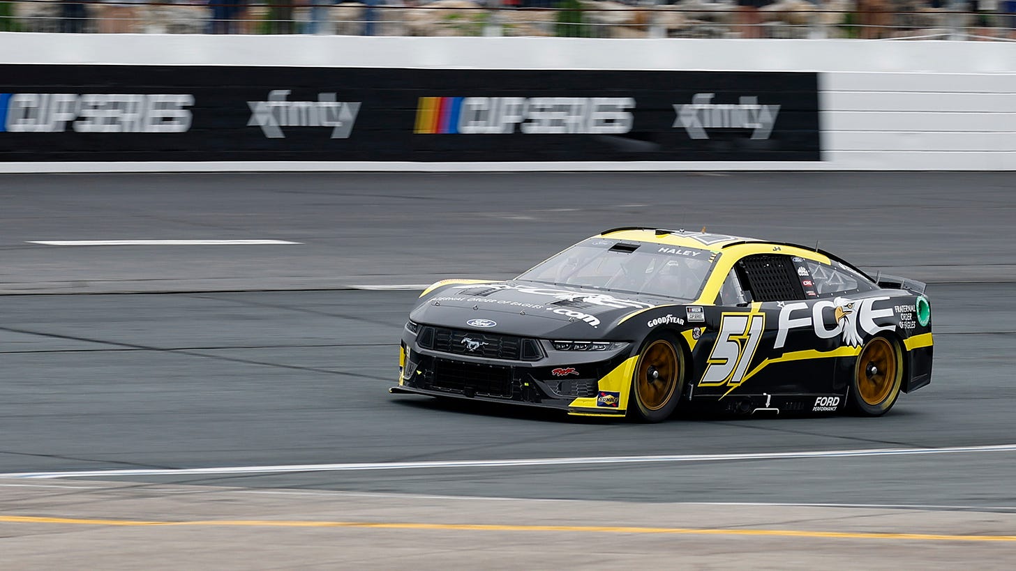 Justin Haley penalty unapproved ajustments Rick Ware Racing Nashville Superspeedway Ally 400 pre-race inspection