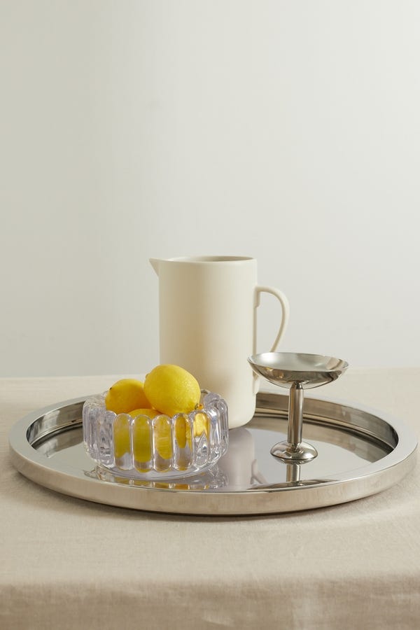 Tom Dixon | Press Small Fluted Glass Bowl | Neutrals | One size |  MILANSTYLE.COM