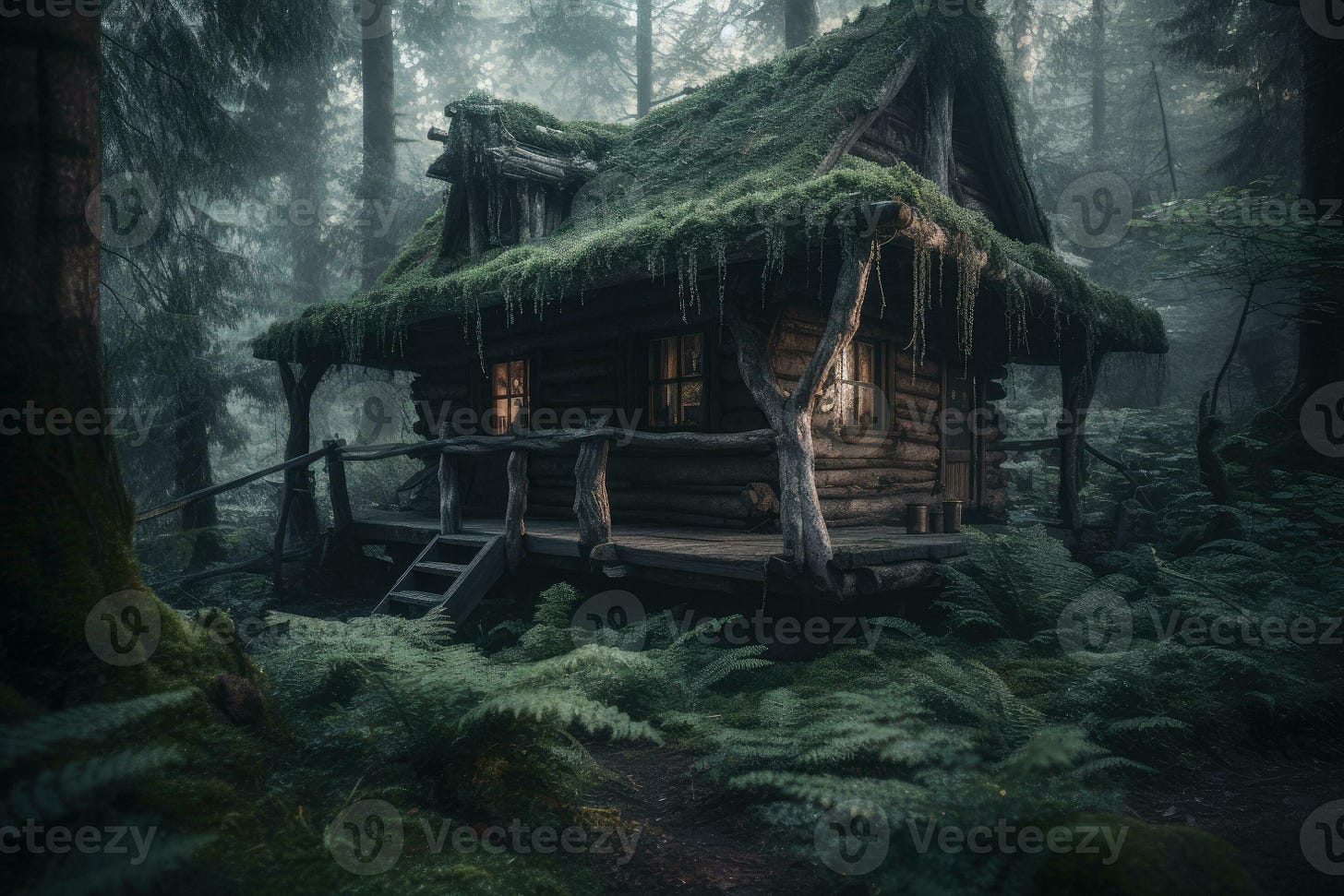 Enchanted Forest Cabin Inhabited by Witches and Sorcerers 29979468 Stock  Photo at Vecteezy