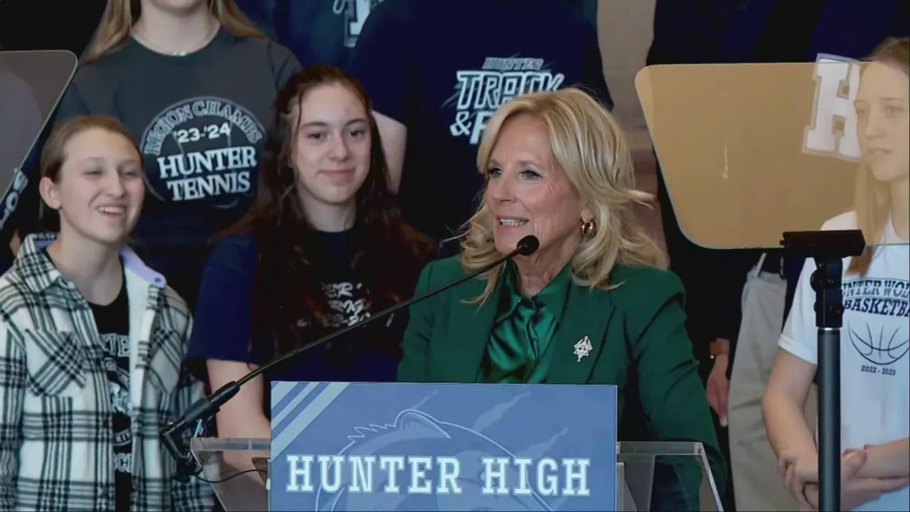 First Lady Jill Biden mocked for appearance at 'Hunter High' in Utah | Fox  News