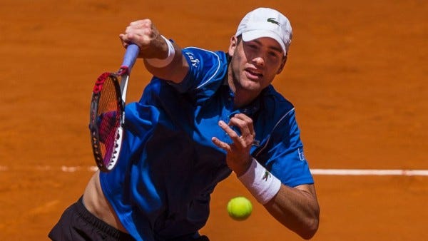 john isner beats adrian mannarino for madrid open round 2015