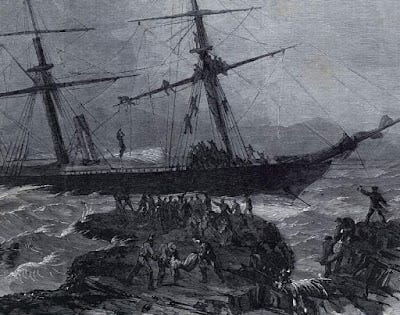 image of the wreck of the Anglo-Saxon