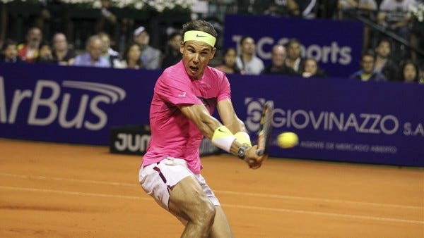 rafael nadal crushes balls for federico delbonis buenos aires atp 2015