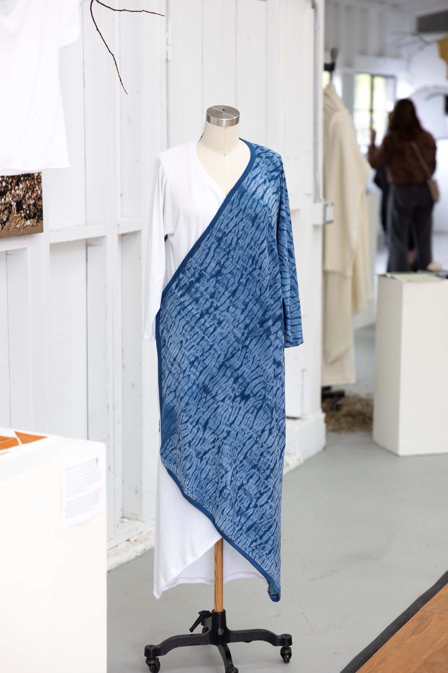 14.5-Square Wrap Dress as shown at Fibershed Design Challenge final showcase. Photo by Paige Green.