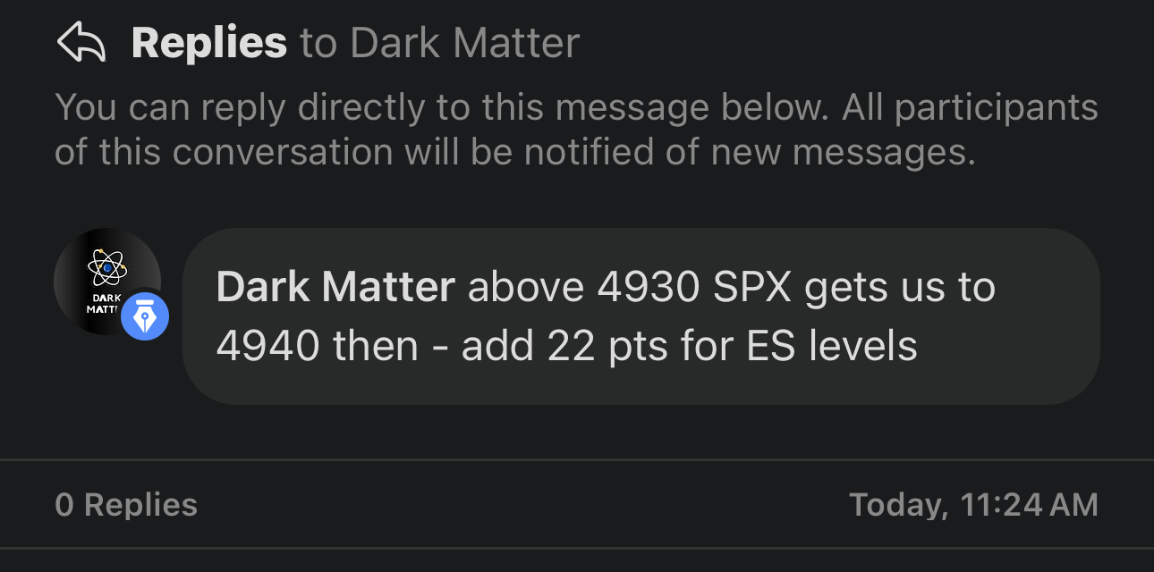 Here is our update in our chat room guiding our room on a reversal and key pivot to long from - all in real time in our chat room