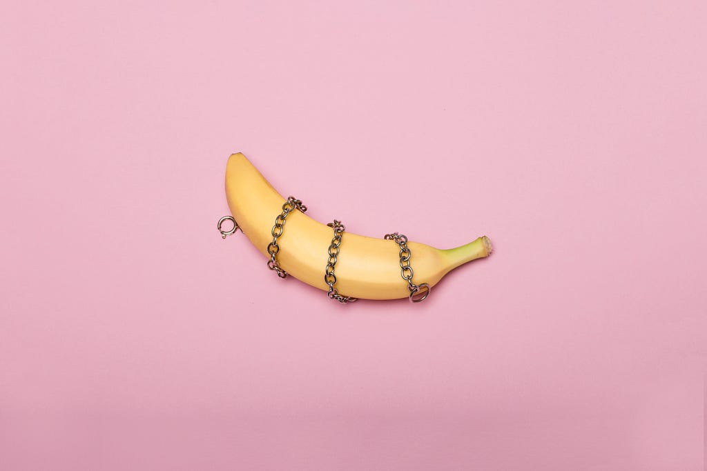 A Banana Wrapped IN Chains