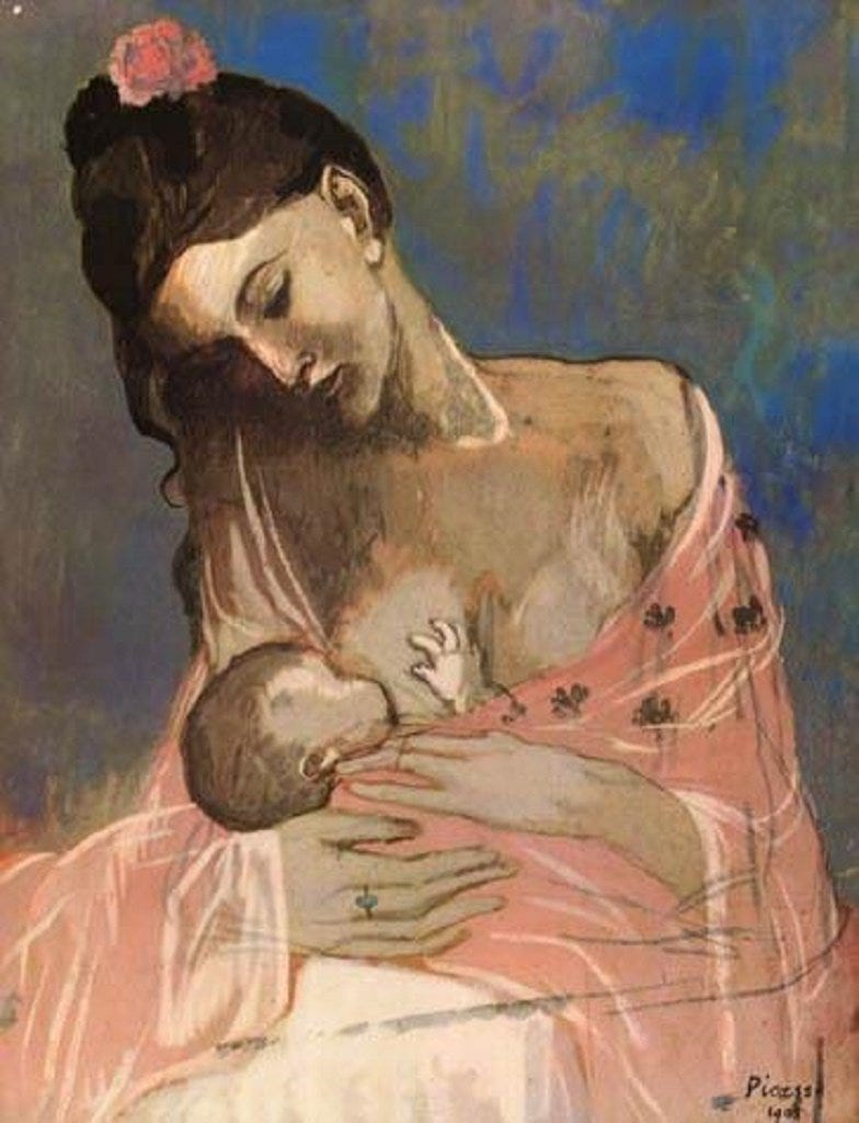 The Breastfed Child and Motherhood by Pablo Picasso, 1905 – iEclectica