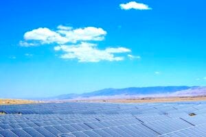 Solar farm in desert