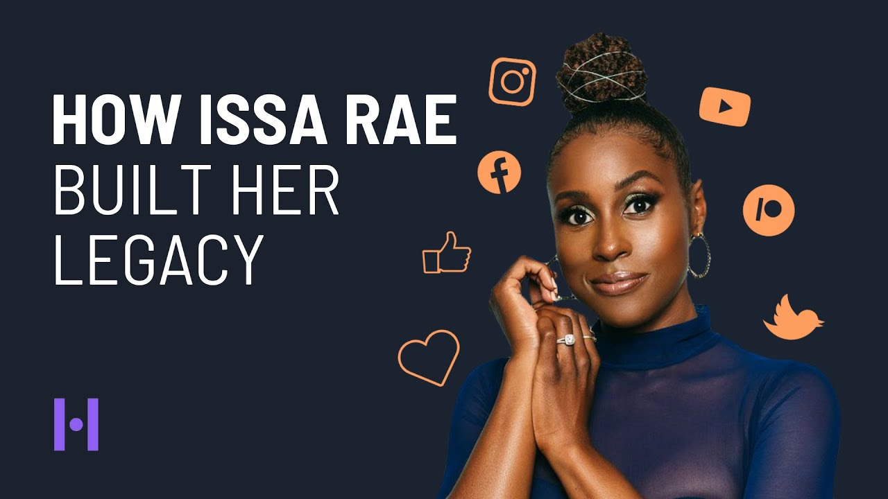 How Issa Rae Built Her Legacy with a photo of issa rae surrounded by social media icons.