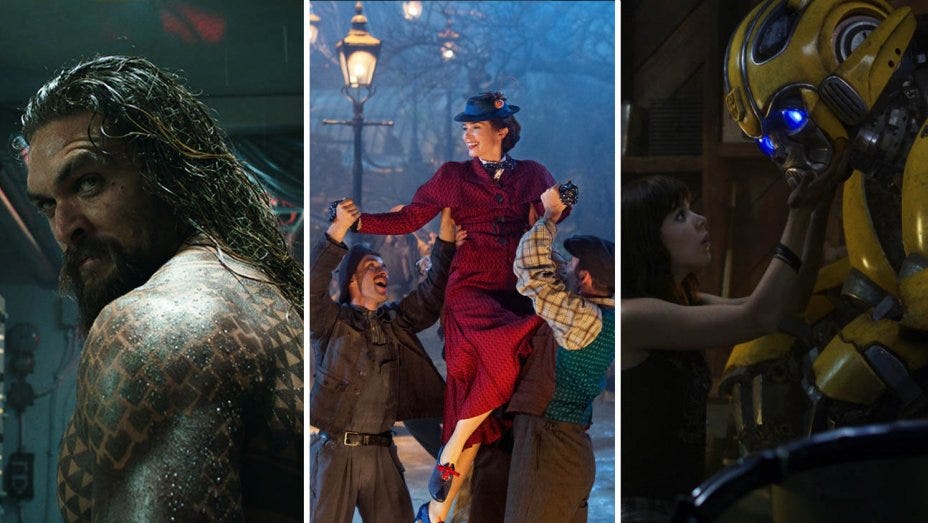 aquaman beats mary poppins and bumblebee new years box office