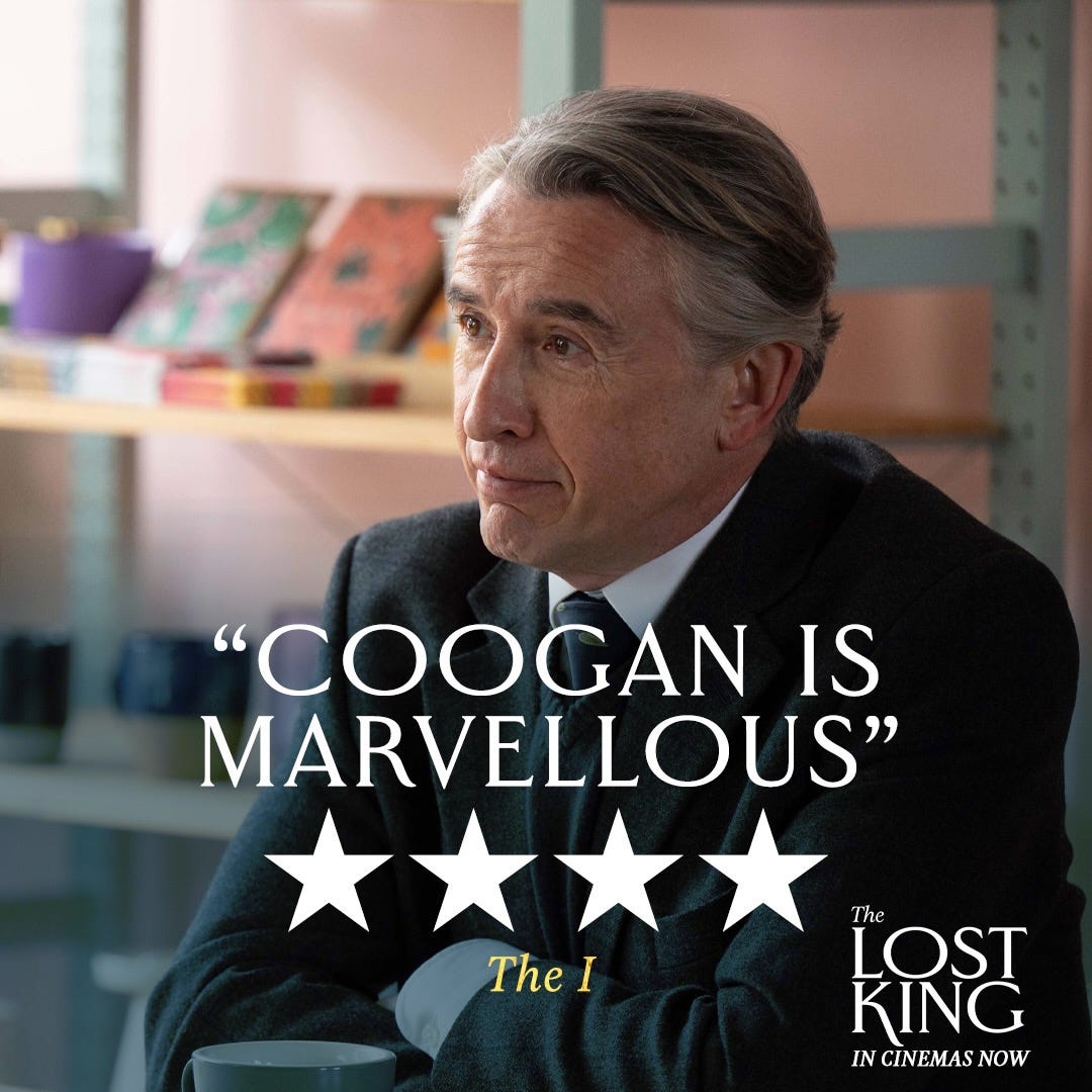 "Coogan is marvellous" 5* review from The I