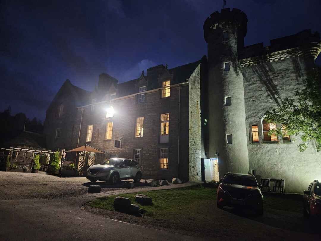 Tulloch Castle at night