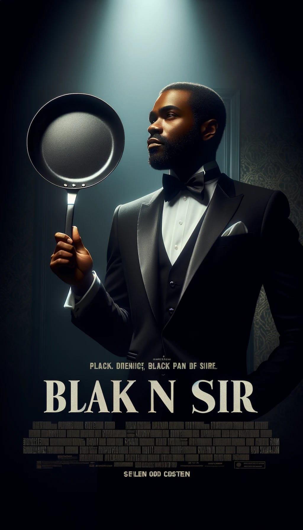 The "Black Pan Sir" poster that's completely misspelled