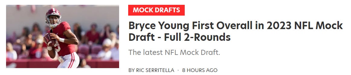 Ric Serritella 2023 NFL Mock Draft for Sports Illustrated - Visit